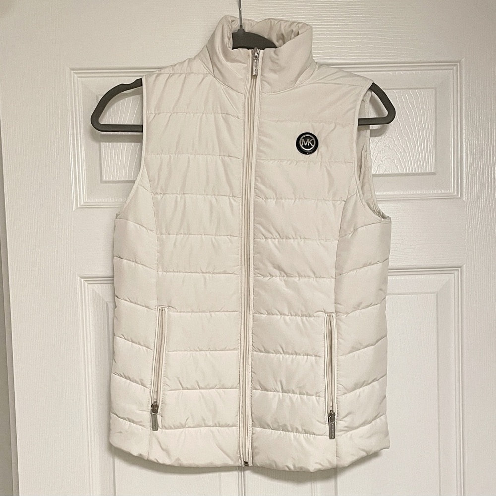 Michael Kors Women's White Puffer Vest